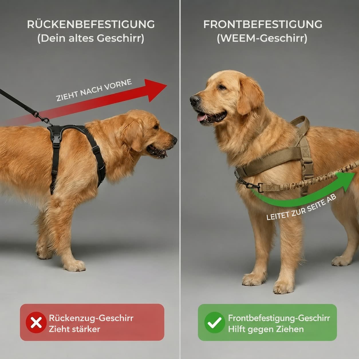 Harnais anti-traction pour chiens