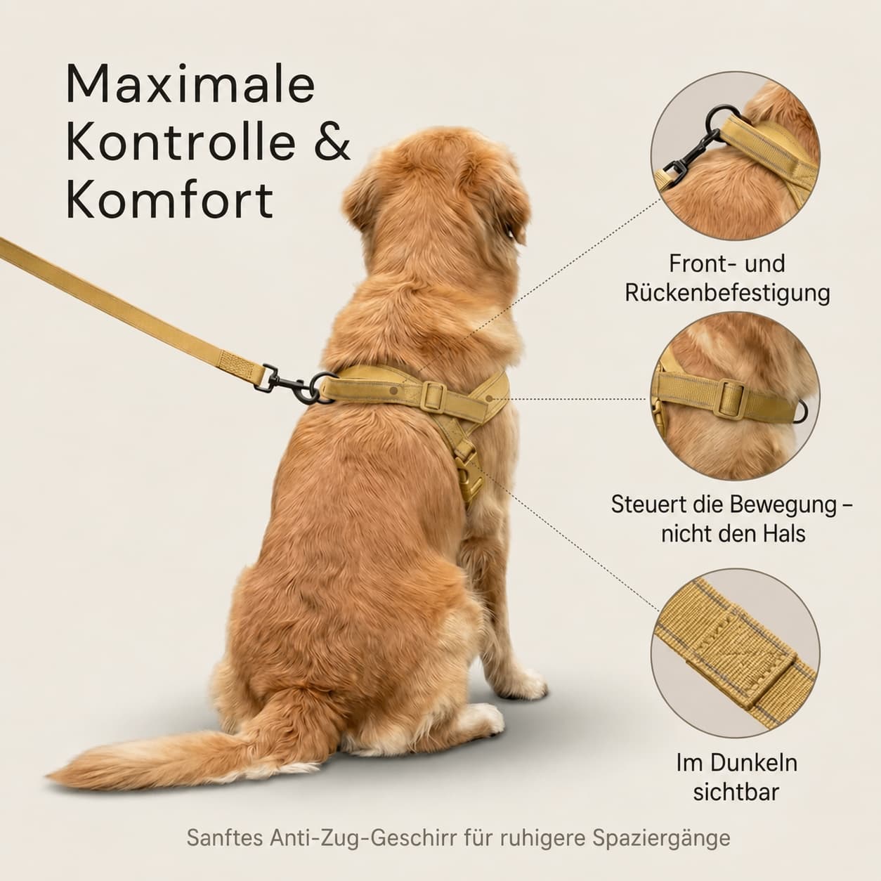 Harnais anti-traction pour chiens