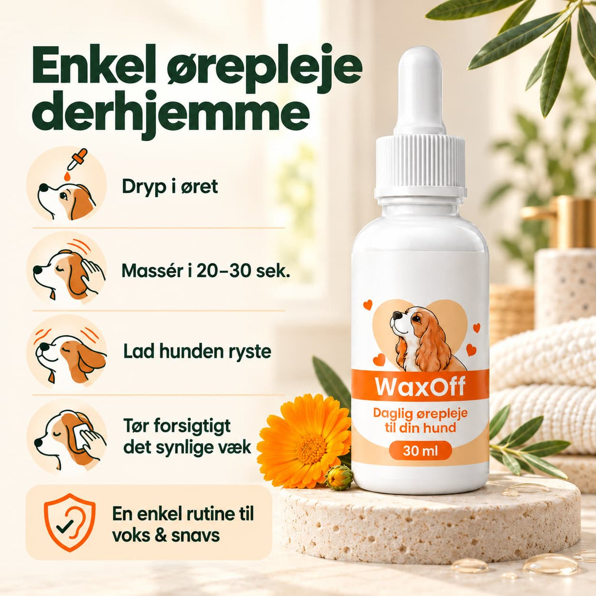 WaxOff™ – Korvanhoito korvavahan ja lian poistoon