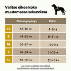 Vetämistä estävät koiran valjaat
