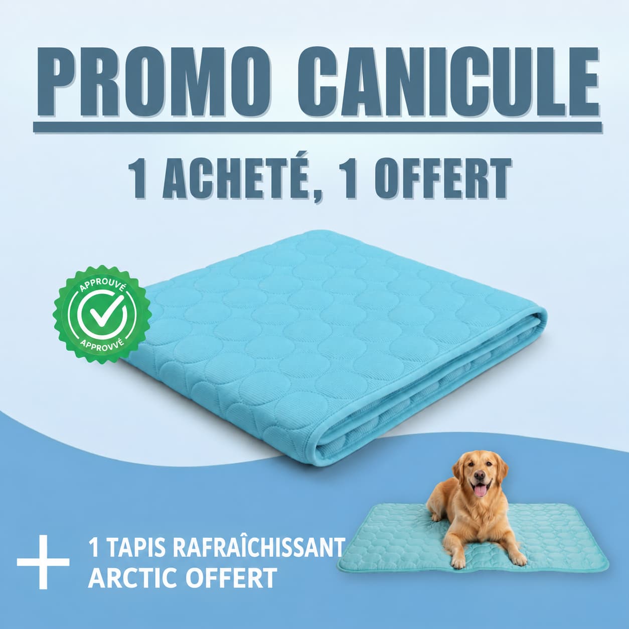 FraîchePause™ – Tapis rafraîchissant pour chien (1+1)