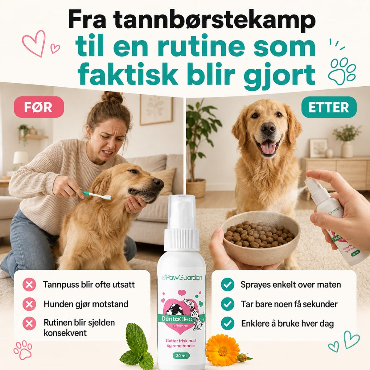DentaClean – Kjøp 1, få 1 ekstra GRATIS (2 flasker)