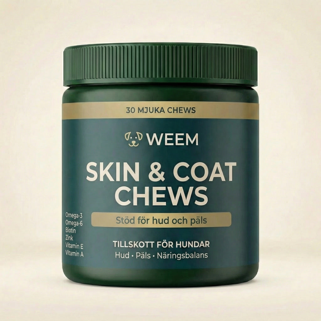 WEEM Skin & Coat Chews — Stöd för hud och päls hos hundar