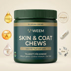 WEEM Skin & Coat Chews — Stöd för hud och päls hos hundar